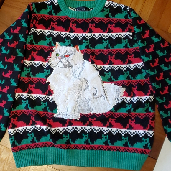 Blizzard Bay Cat Ugly Christmas Sweater - Picture 3 of 4